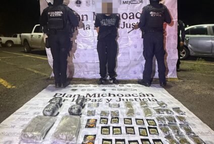 Guardia Civil asegura más de 3.5 kg de droga y detiene a un hombre en Morelia
