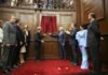 Inscriben con letras doradas el nombre de Amalia Solórzano en el Congreso; Bedolla destaca su legado