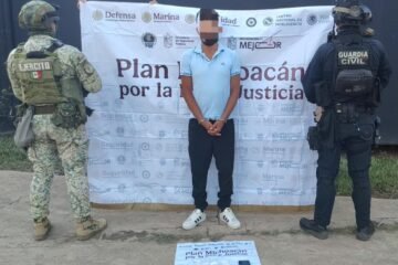SSP detiene a 2 presuntos distribuidores de droga en Apatzingán y Uruapan