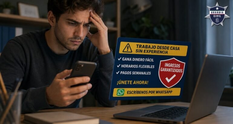 Cuidado con las ofertas de trabajo sospechosas, podría tratarse de un intento de fraude