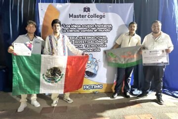 Estudiantes del Cecytem ganan primer lugar en feria internacional de ciencia en Colombia