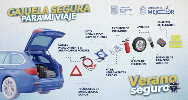 Esto es lo que debes llevar en la cajuela para viajar seguro por carretera