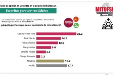 Es Torres Piña en Michoacán; Mitofsky lo coloca con amplia ventaja rumbo a la definición de la 4T