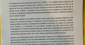 Torres Piña presenta renuncia a la Fiscalía, cierra gestión con avances en investigación y atención a víctimas