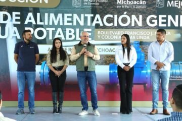 Con nueva línea de suministro, garantizará Bedolla agua a 9 mil habitantes de Ario de Rosales