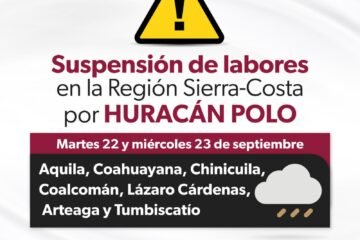 Se suspenden clases en 7 municipios de la Región Sierra Costa por huracán «Polo»