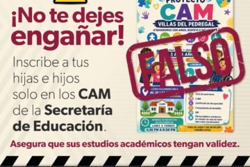 Falso prerregistro para Centro de Atención Múltiple en Villas del Pedregal: SEE