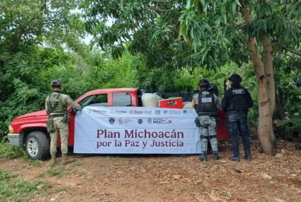 Aseguran SSP, Defensa y GN más de media tonelada de metanfetamina en Huetamo