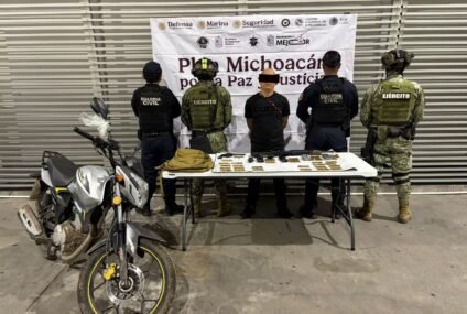 SSP detiene a hombre armado tras reporte de disparos en la vía pública en Morelia