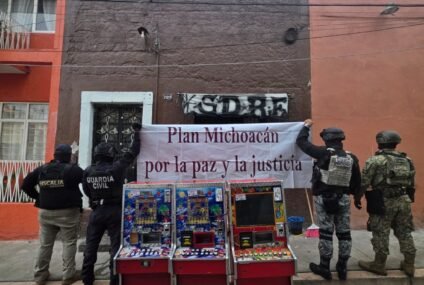 Desmantelan red de financiamiento criminal con decomiso de 97 máquinas tragamonedas en La Piedad