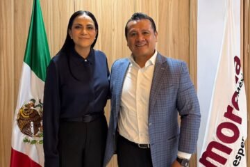 Carlos Torres Piña y Ariadna Montiel acuerdan fortalecer el trabajo territorial y revisar las estructuras seccionales en Michoacán
